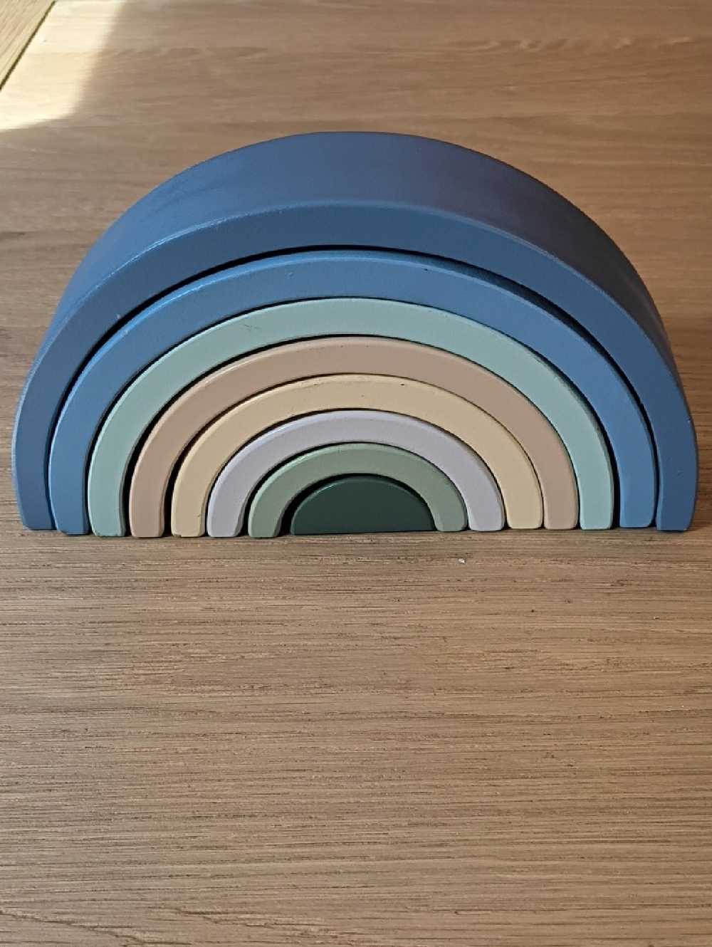 Aldi Little Town Wooden Rainbow Stacker - Montessori Toy